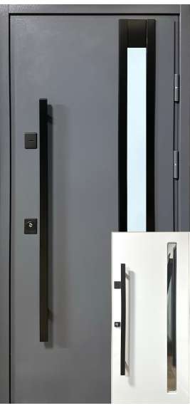 REDFORD Люкс RAL7024 Метал/МДФ склопакет (терморазрив) Преміум